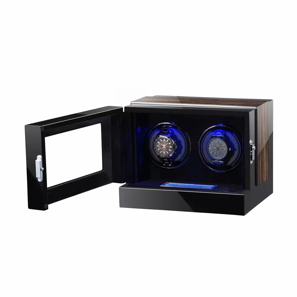 Luxury Watch Logo - 2 Slots Protective Luxury Watch Winder