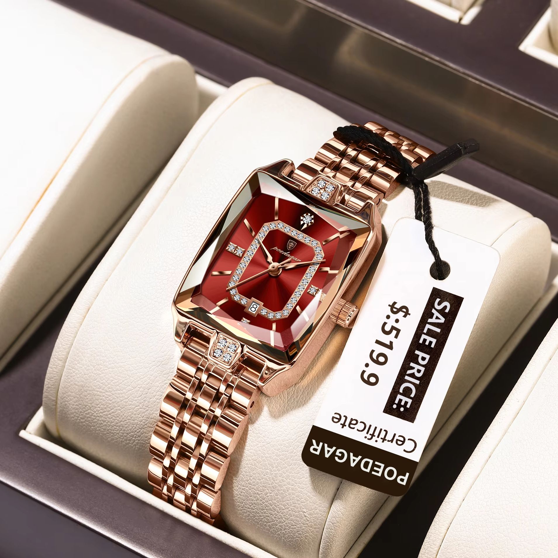 Luxury Watch For Sale - POEDAGAR Fashion Elegant Women Wristwatch Waterproof