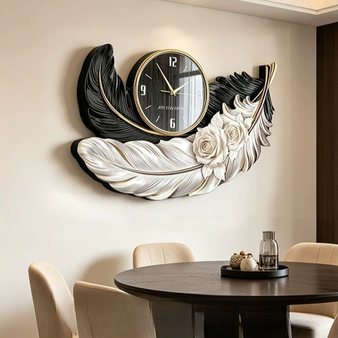 High-end Feather Design Wall C - огляд і ціна Luxury Watch Wall Clock