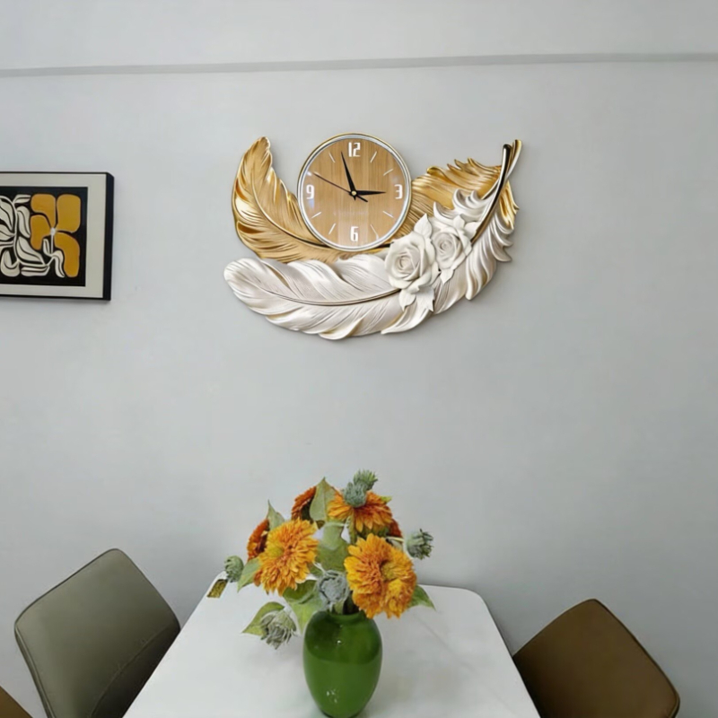 High-end Feather Design Wall C - огляд і ціна Luxury Watch Wall Clock