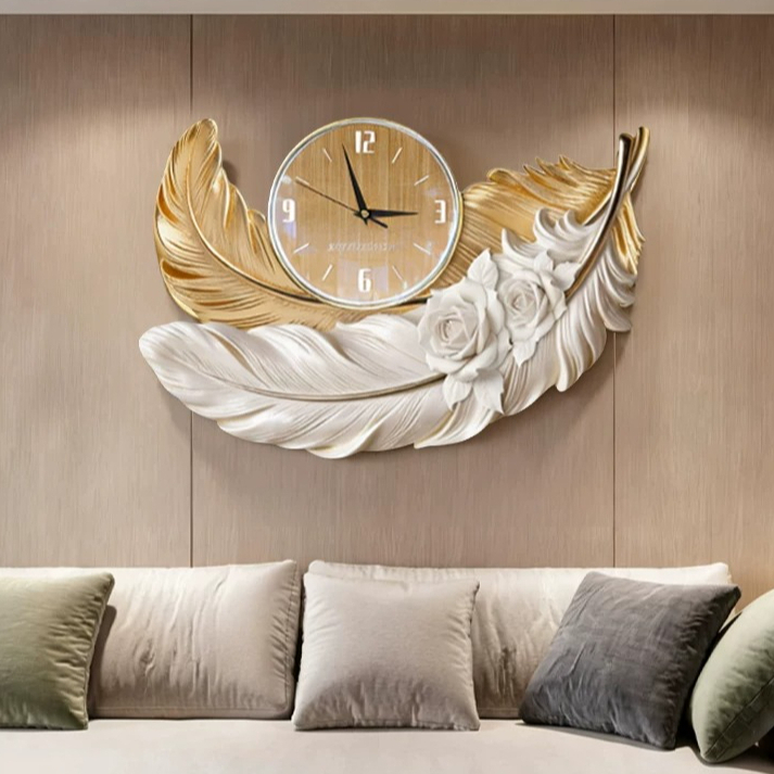 High-end Feather Design Wall C - огляд і ціна Luxury Watch Wall Clock