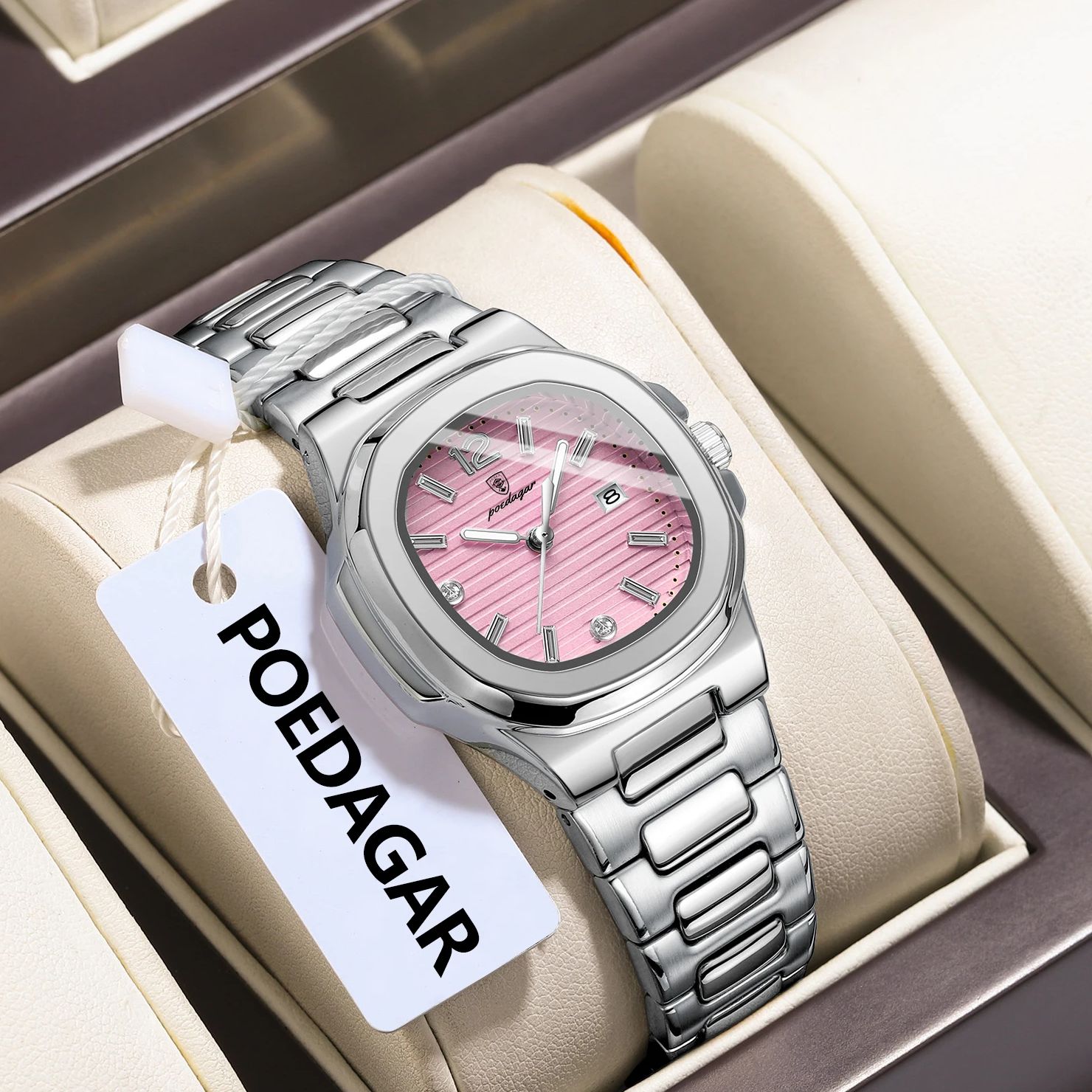 POEDAGAR Square Fashion Woman  - огляд і ціна Luxury Watch For Sale