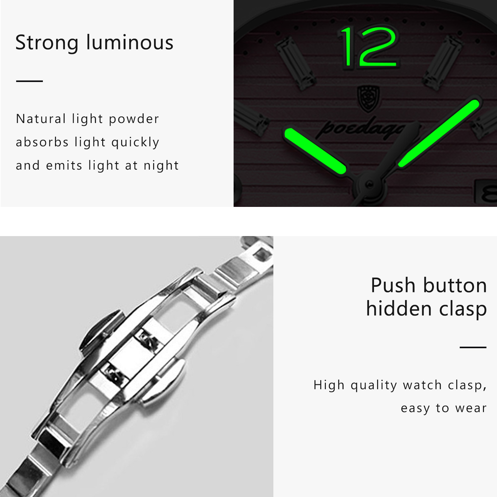 POEDAGAR Square Fashion Woman  - огляд і ціна Luxury Watch For Sale