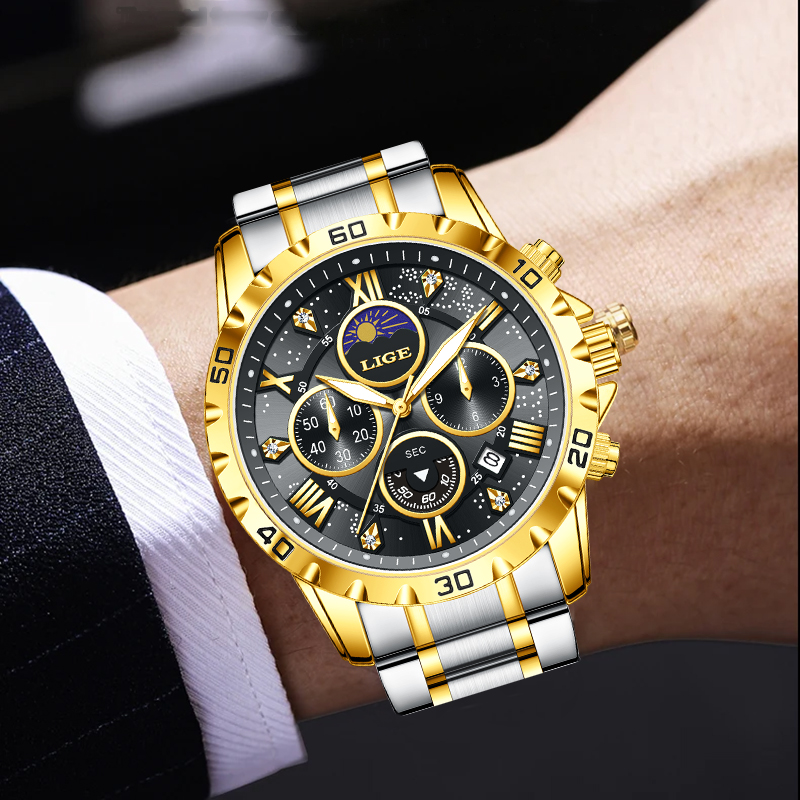 LIGE Top Brand Luxury Quartz M - огляд і ціна Luxury Watch For Men