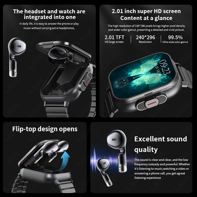 TWS 2in 1 Smart Watch with Hea - огляд і ціна Luxury Watch Korea