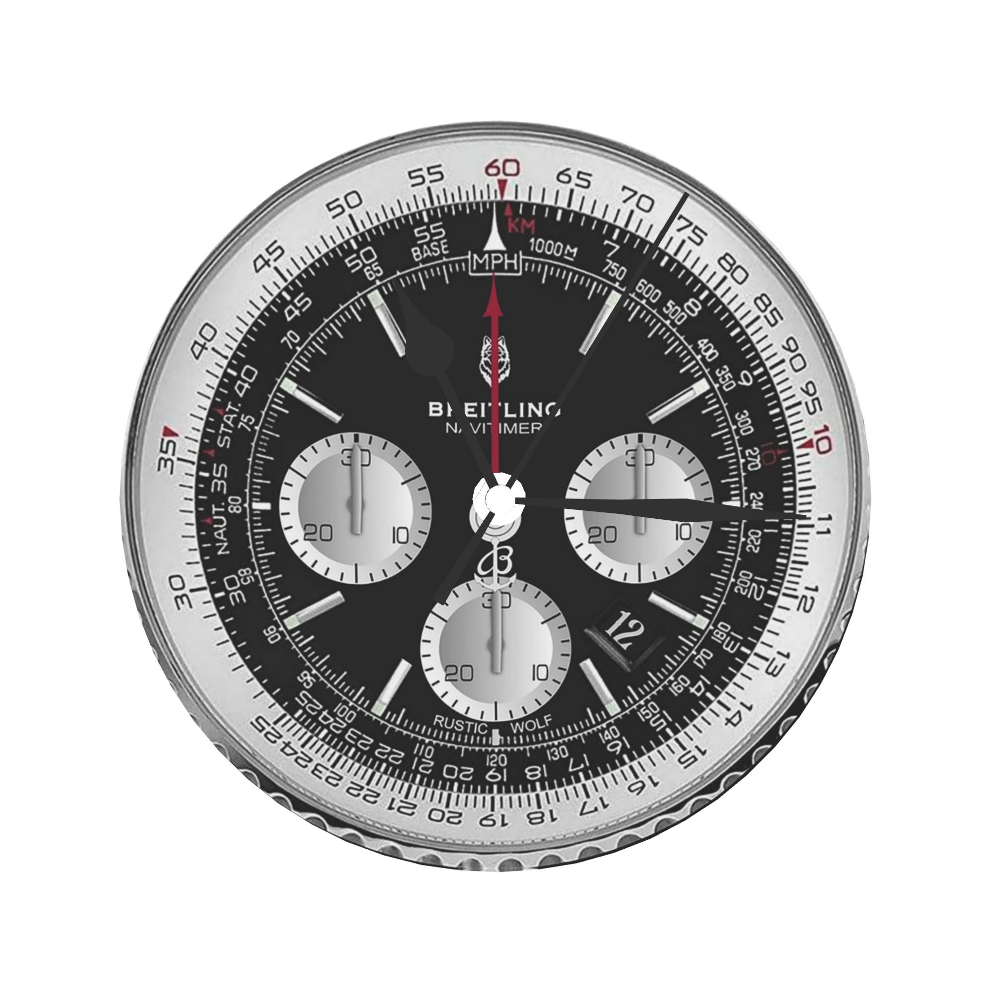 Black Luxury Watch Face Wall C - огляд і ціна Luxury Watch Wall Clock