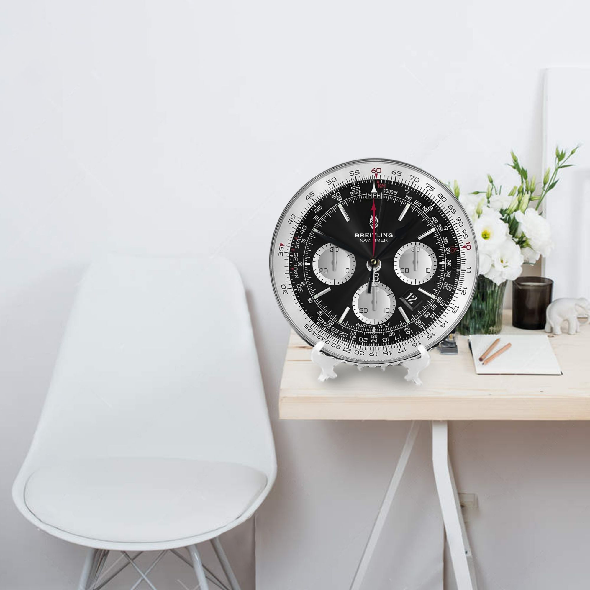 Black Luxury Watch Face Wall C - огляд і ціна Luxury Watch Wall Clock