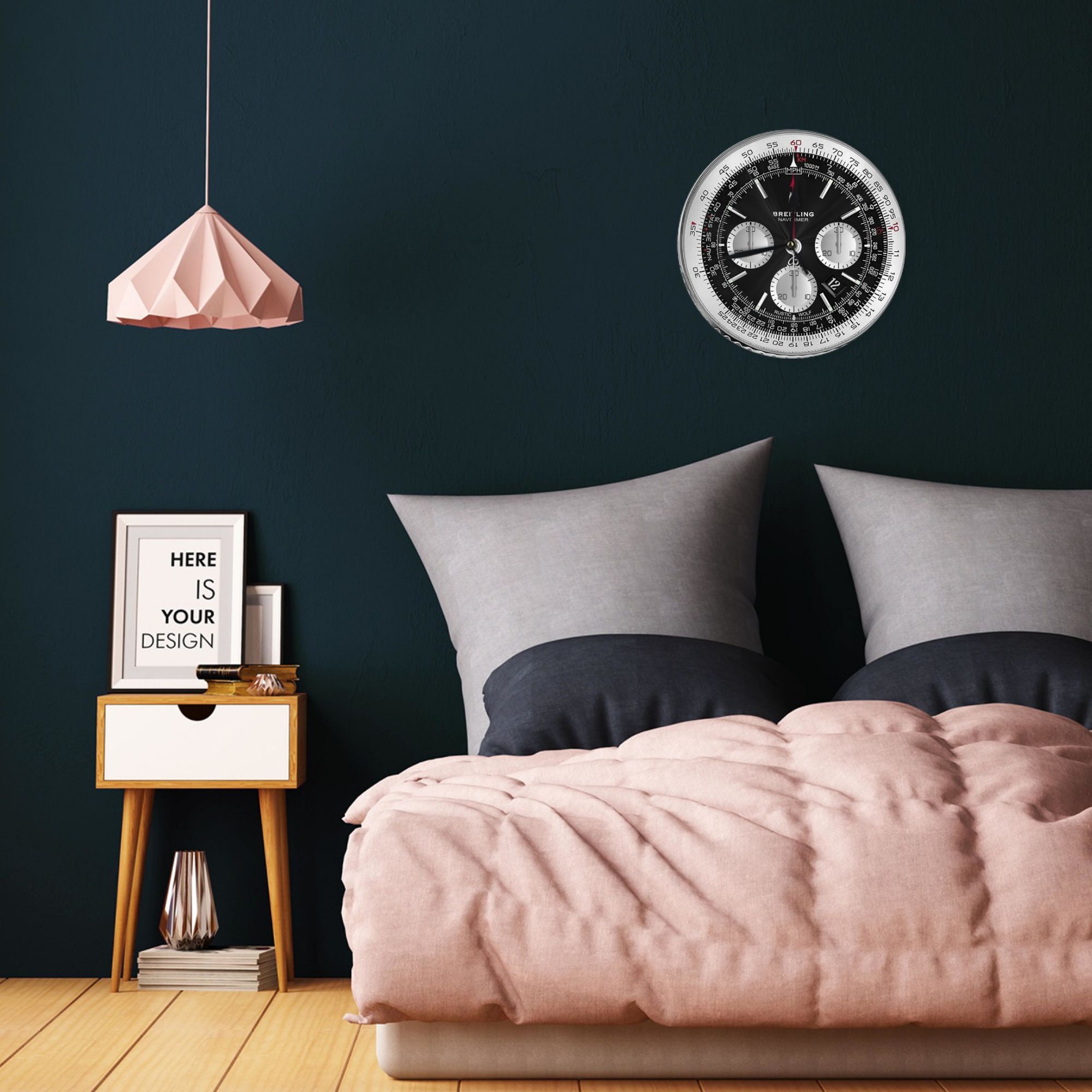 Black Luxury Watch Face Wall C - огляд і ціна Luxury Watch Wall Clock